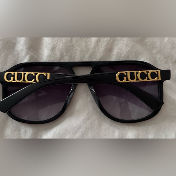 Gucci Black Unisex Aviator Sunglasses Full Inclusion - Picture 11 of 12